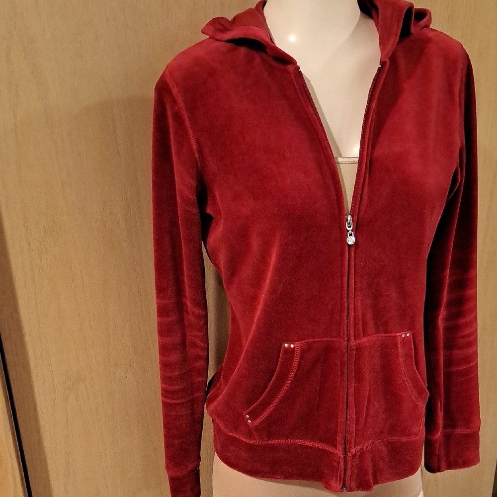 Style & Co. Sport Red Velvet full zip Hoodie